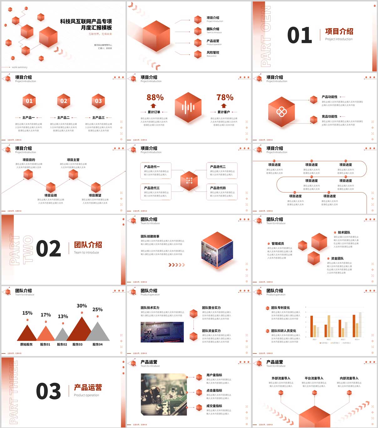 立项PPT，项目介绍PPT，简洁PPT，职场PPT，PPT版式库