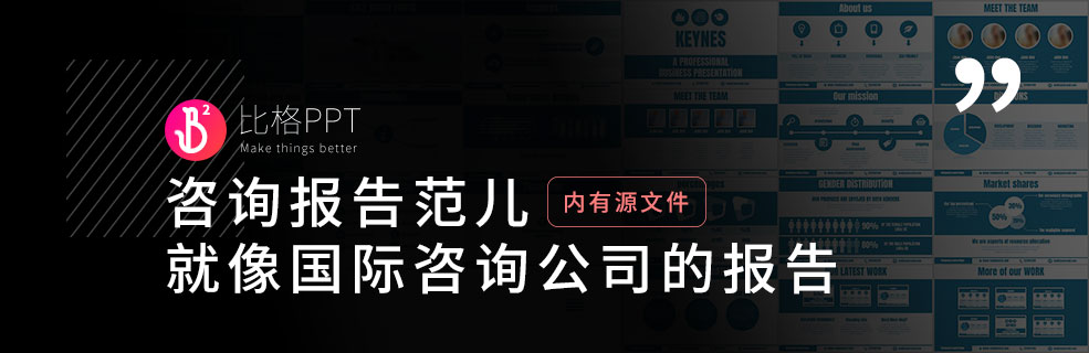 PPT版式库：一套很有咨询报告范儿的PPT模板
