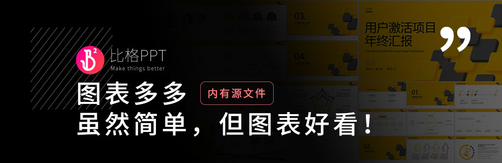 超多PPT图表：高端的PPT只需要简单的图表