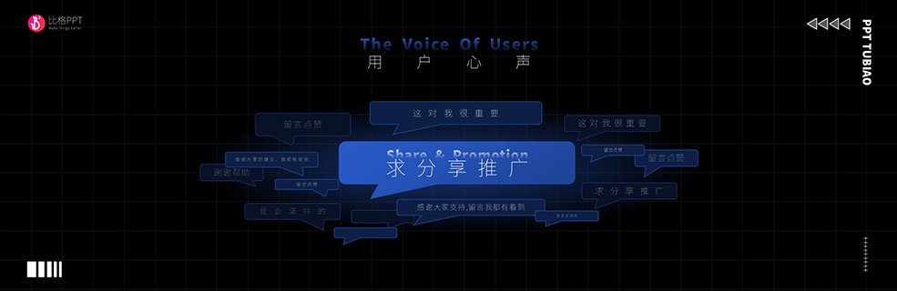 是用户留言PPT模板：也是用户调研PPT
