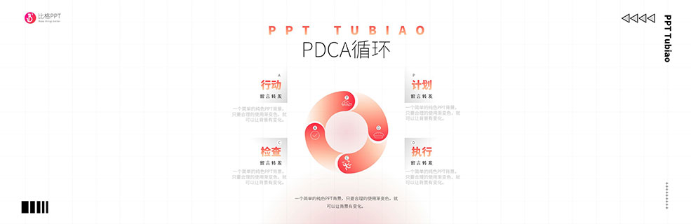 PDCA循环PPT图表